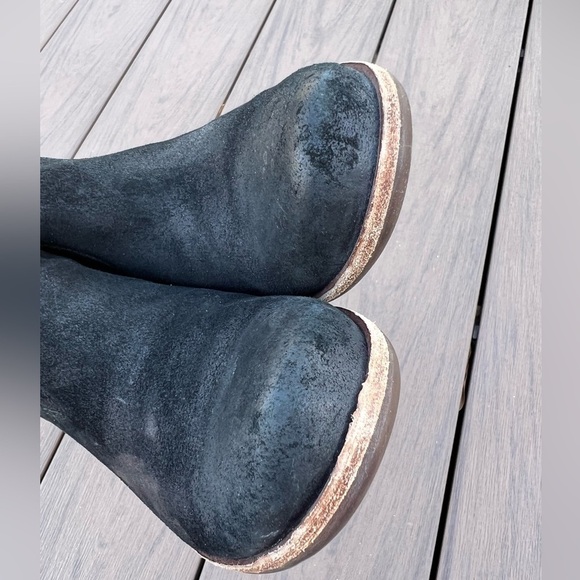 Kork-Ease women’s black suede leather round toe chunky heel wedge boots size 7.5 - Picture 10 of 12